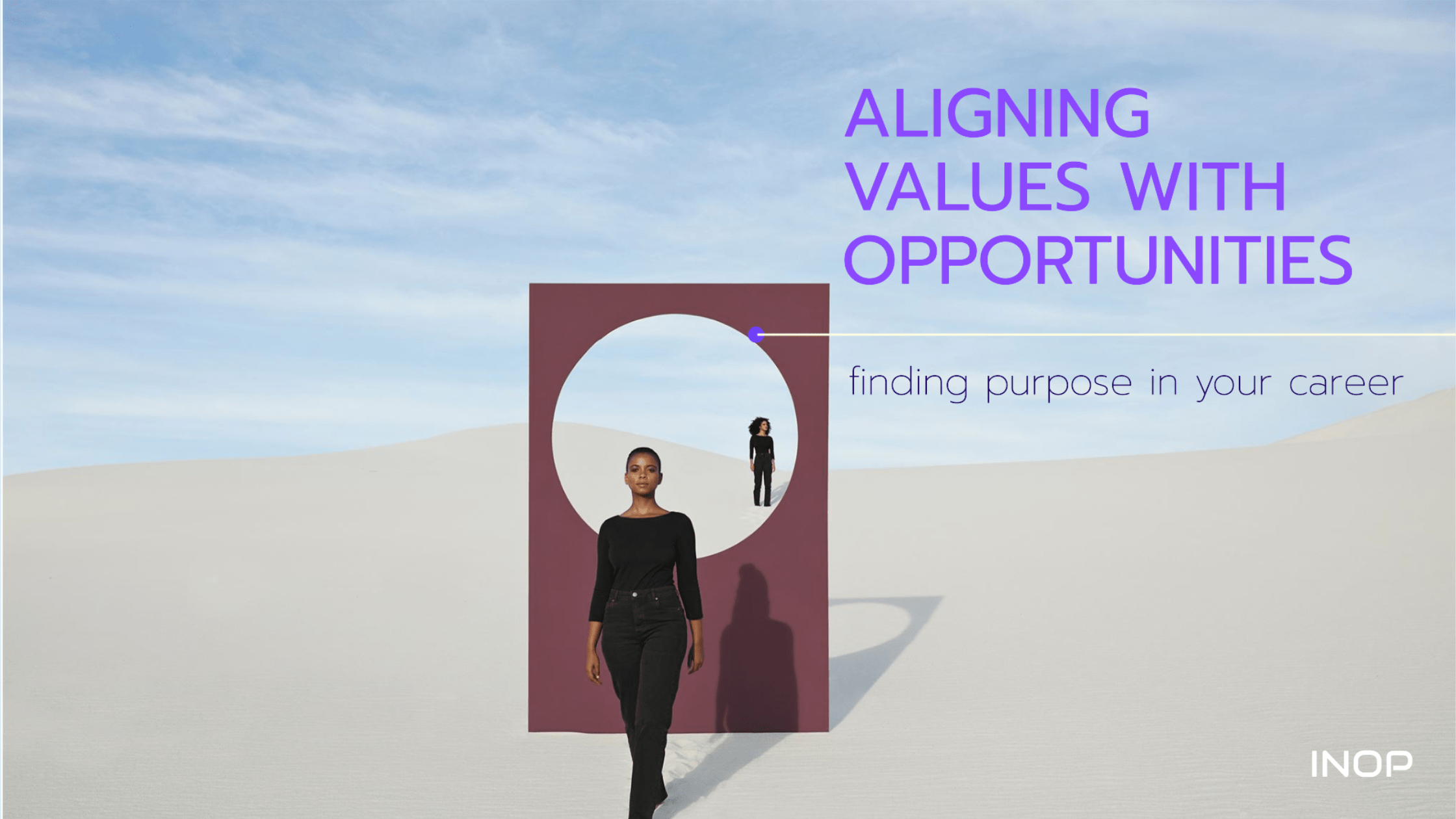 person on the beach aligned with values