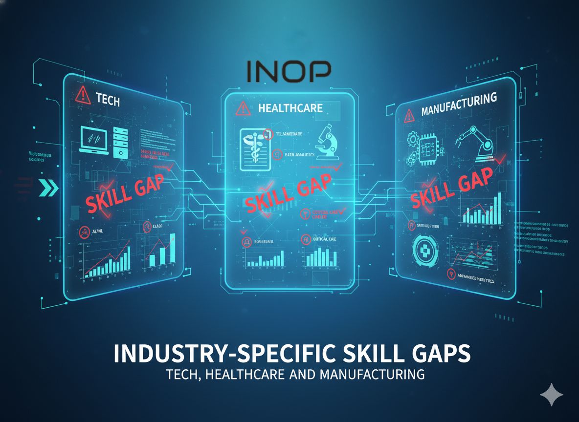 Industry-Specific Skill Gaps: Tech, Healthcare, and Manufacturing