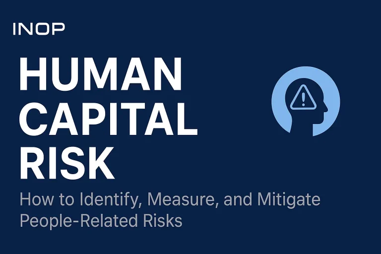 Abstract illustration representing human capital risk management and workforce planning.