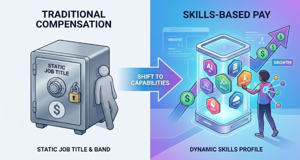 traditional job-based pay structure to modern skills-based compensation